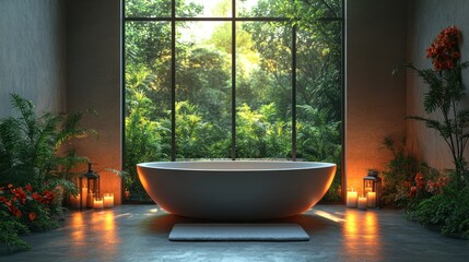 Sticker - Relaxing Bath with a View