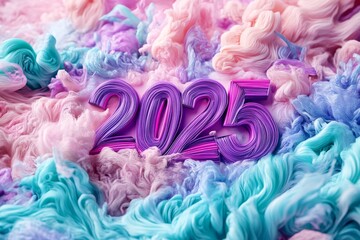 Wall Mural - A happy new year concept with a celebration background. Generative stock.