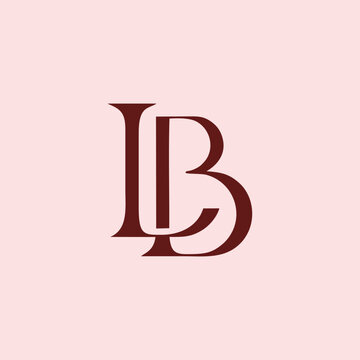 An elegant Alphabet letters LB logo design Initials Monogram Vector