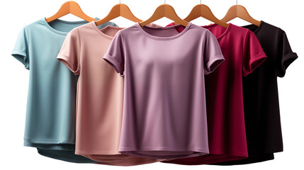 stylish trendy top for women in different color, studio view, isolated on transparent background.