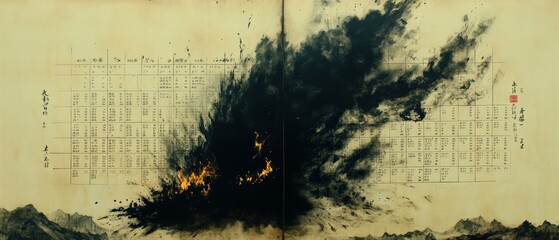 Wall Mural - Burning Days, Calendar