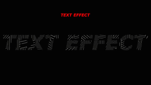 3D rendering text with screen effects of technological failures. vector editable text effect template