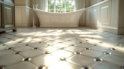 Sticker - Elegant Bathroom Tile Design