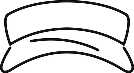 Poster - simple line drawing of a baseball cap, perfect for representing sports, fashion, or casual wear