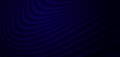 Poster - Blue monochrome wave vector abstract background