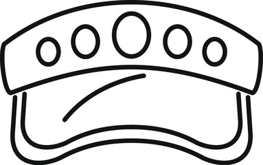 Poster - simple vector illustration of a sun visor, an essential accessory for outdoor activities, ensuring c