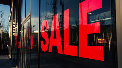 Sale sign, large red 