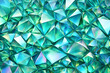 © Florencute - Green diamond background, blue gem wallpaper