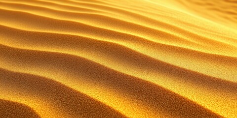 Poster - Close-Up of Rippling Sand Dunes in Golden Sunlight