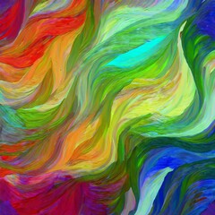 Wall Mural - abstract colorful background with waves