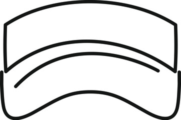 Poster - minimalist line drawing of a simple visor cap, suitable for fashion or apparel related designs