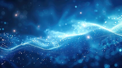 Aufkleber - Beautiful blue glowing background. Generative AI.