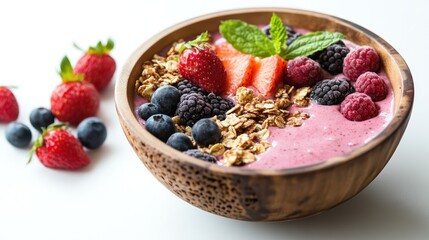 Sticker - Delicious Berry Smoothie Bowl with Granola