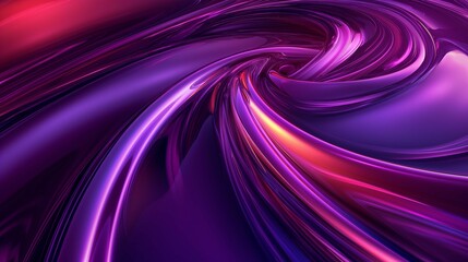 Poster - Swirling abstract patterns in vibrant purple and red hues create an energetic atmosphere in a digital artwork