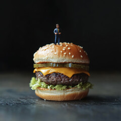 Poster - Tiny Man Big Burger.