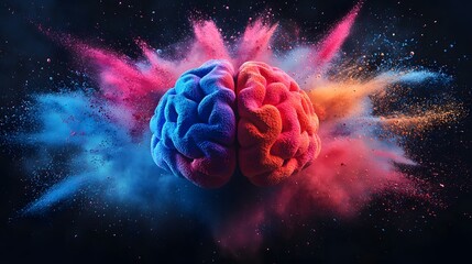 Wall Mural - Colorful Brain Explosion   Abstract Concept