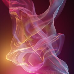 Poster - Abstract colorful smoke swirl illuminated against a dark background at twilight