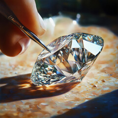 Sticker - Diamond Faceting.