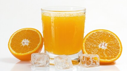 Sticker - Refreshing Orange Juice with Ice