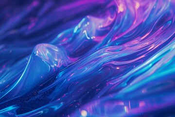 Poster - Vibrant waves of color flow seamlessly in a mesmerizing abstract design captured at night