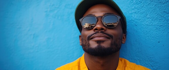 Wall Mural - Portrait of a Man Wearing Sunglasses