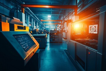 Poster - A factory production line powered by AI technology.
