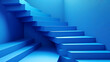 © ak159715 - Geometric blue stairs in paper cut style, Squid game,photostock style