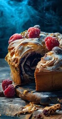 Wall Mural - pastry with rass and cinnamon on top