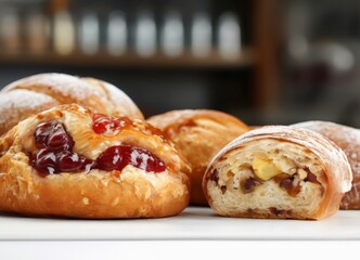 Wall Mural - close up bunch pastries