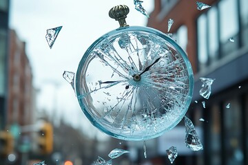 Poster - Shattered Rhythm, Pendulum clock