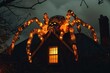 © Ilia - Giant spider halloween decor on rooftop