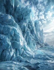 Wall Mural - large iceberg in the ocean