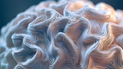 Poster - Close-up image of a human brain showcases its intricate structures with remarkable clarity.