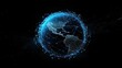 © Johannes - Abstract digital illustration of earth with a blue global network, symbolizing worldwide connectivity