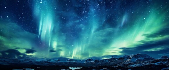 night sky with aurora