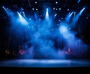 Canvas Print - stage with lighting and smoke