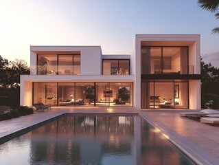 Poster - Modern Luxury Villa with Swimming Pool