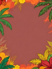 Poster - Tropical Leaves Watercolor Illustration