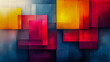 © Rajesh - Abstract geometric composition featuring a captivating interplay of vibrant colors and bold shapes, creating a sense of depth and visual intrigue