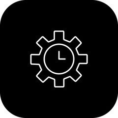 Sticker - Time Management Vector Icon Design