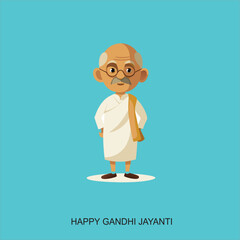 Wall Mural - Gandhi Jayanti is an event celebrated in India to mark the birth anniversary of Mahatma Gandhi, vector design 