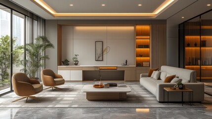 Poster - Modern Living Room Interior Design