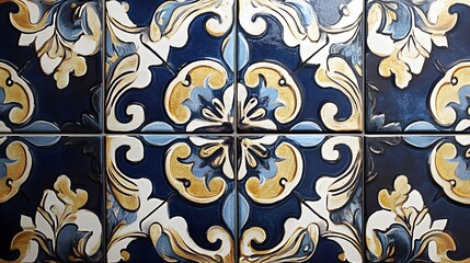 Wall Mural - 32. Polished ceramic tiles with intricate designs