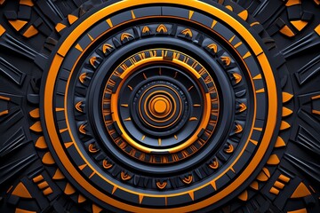 Wall Mural - African pattern, circular patterns, symbols of eternity represent the cyclical nature of life and the cosmos