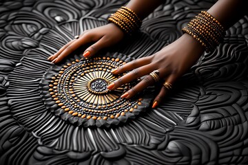african pattern, circular patterns, symbols of eternity represent the cyclical nature of life and th