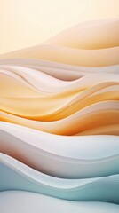 Poster - Layered abstract waves, gradient lighting, smooth textures, 3D illustration