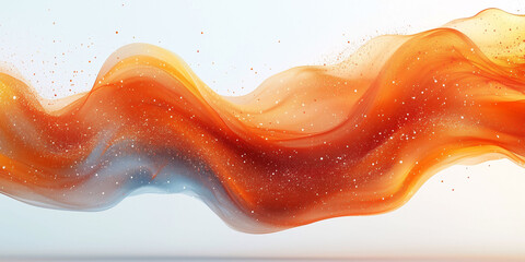 Dynamic Abstract Orange Curved Shape on White Background for Motion Graphics Animation. This fluid and captivating vector illustration with Utilizing Negative Space for a Captivating and Energetic