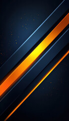 Abstract background with colourful blue and orange diagonal lines and orange accents on a dark background.