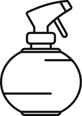 Wall Mural - Simple line drawing of a plastic spray bottle, useful for cleaning products