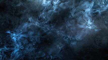 Wall Mural - Textured gothic wallpaper with swirling fog and glowing blue ghostly patterns